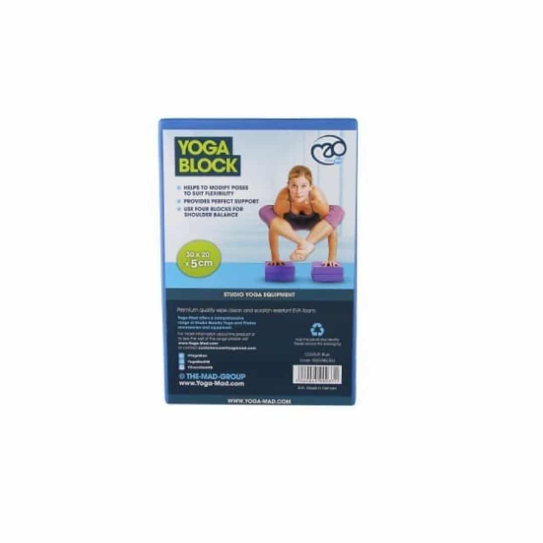 Pack De 2 Briques De Yoga En Mousse EVA Overmont - Antidérapantes, 21x15x7.5 Cm - Pour étirement, Pilates, Méditation
