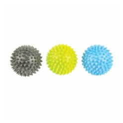Le set de 3 balles de massage à picots de 6,5cm de diamètre de Fitness-Mad est idéal pour l’auto-massage