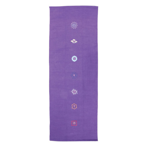 Tapis de Yoga en coton modèle chakra - purple - Stelvoren