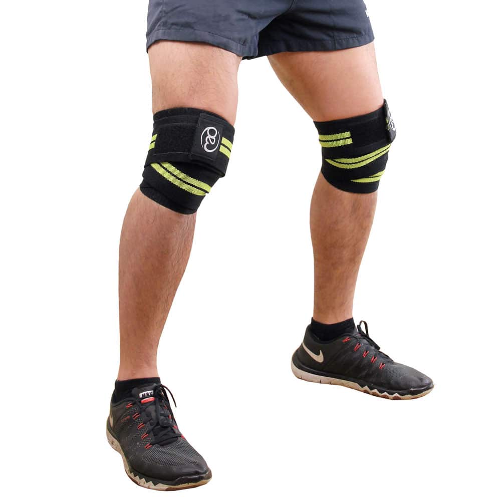 Paire de bandes de protection des genoux pas cher pour musculation