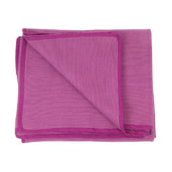 couverture de yoga sans couture 100% coton aubergine - Stelvoren