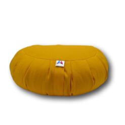 Coussin de méditation demi-lune en coton Jaune - Stelvoren