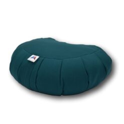 Coussin de méditation demi-lune en coton Sarcelle Stelvoren