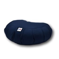 Coussin de méditation demi-lune en coton Bleu Foncé Stelvoren