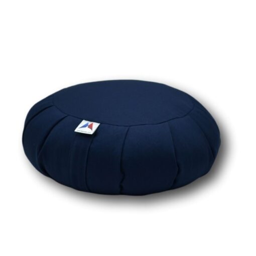 Coussin de méditation zafu en coton Bleu Foncé Stelvoren