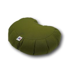 Coussin de méditation demi-lune en coton Olive