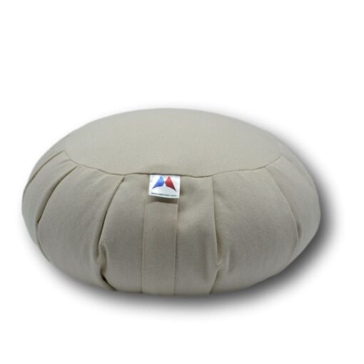 Coussin de méditation zafu en coton Ecru