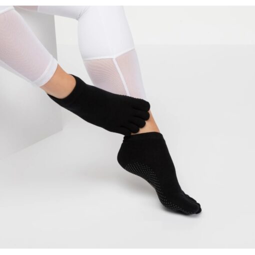 Toe Socks Classic Black - Chaussettes de Pilates à orteils séparés by Stelvoren