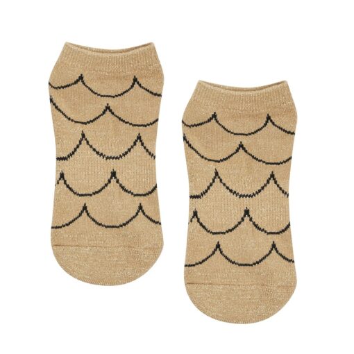 Chaussettes de Pilates Low Rise Scallop Gold