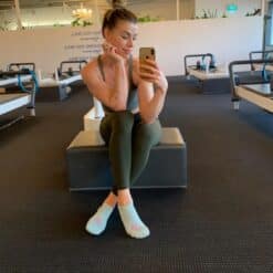 Chaussettes Low Rise Peace Mint Green - Ambiance Studio