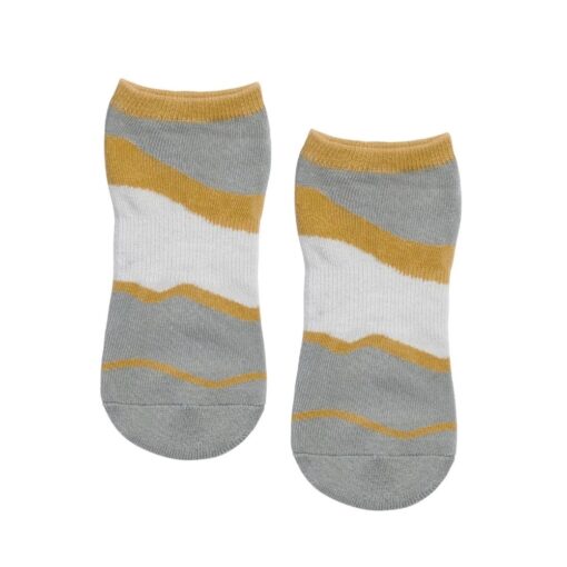 Classic Low Rise Grip Socks - Marble Stone Blue