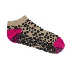 Classic low rise grip socks tan pink spots