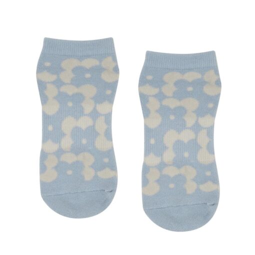 Chaussettes antidérapantes Retro Daisy Blue Low Rise