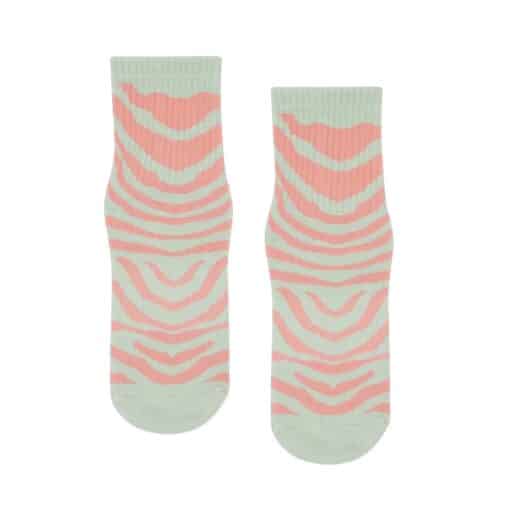 Chaussettes antidérapantes Crew Pastel Zebra