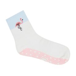Crew Non Slip Grip Socks - Deco Flamingo