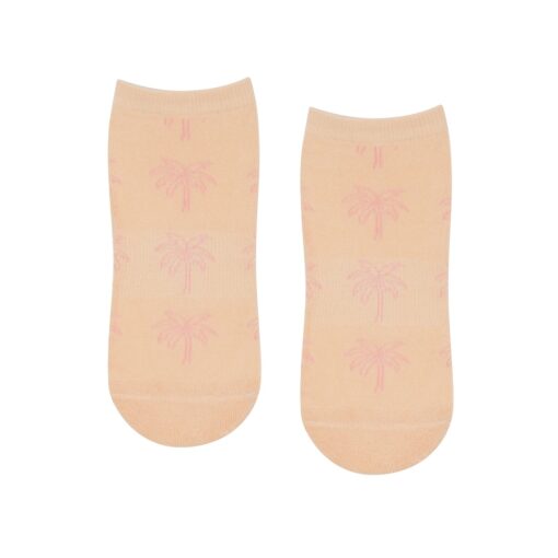 New Classic Low Rise Grip Socks - South Beach Palms