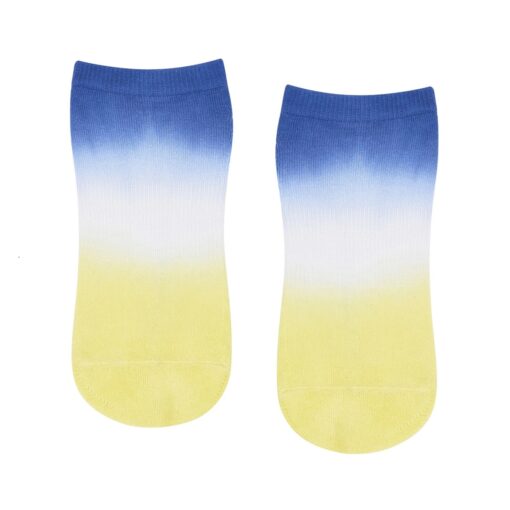 Low Rise Grip Socks - Indigo Lime Ombré